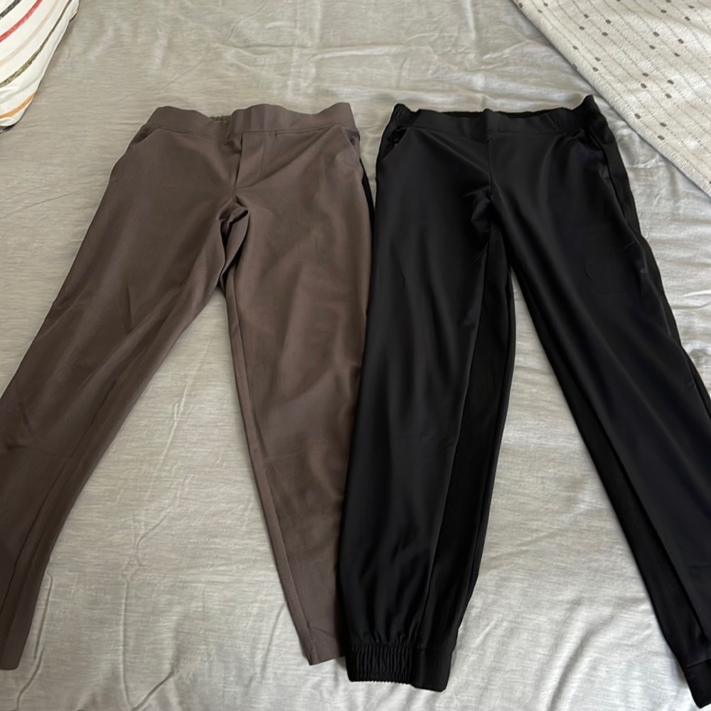Two pairs of Athleta pants: size 0 and 2.